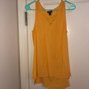 Anna yellow tank top! Size medium